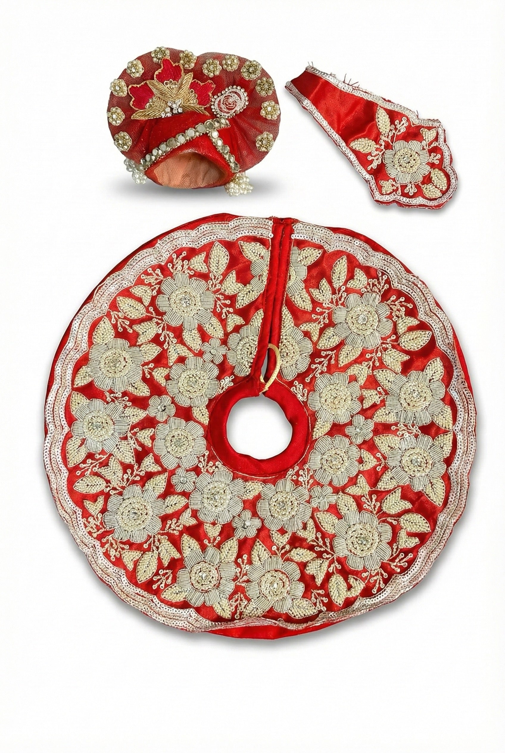 Raj Rakt Kamal Shringar Laddu Gopal Poshak