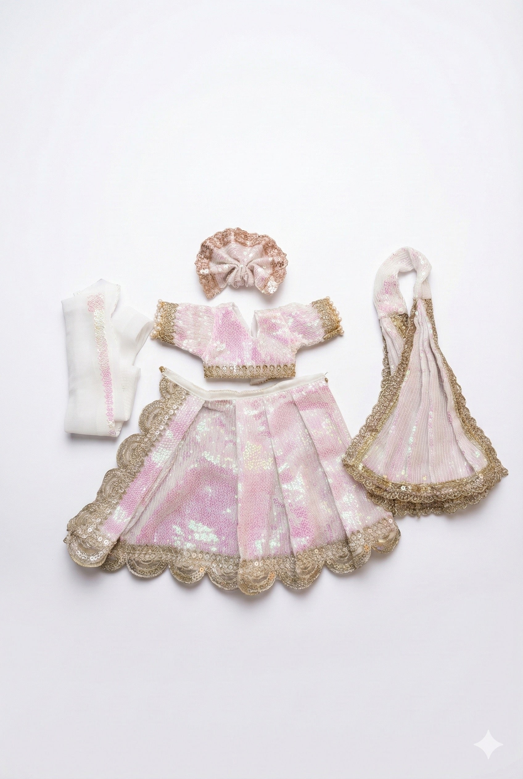 Pearl Blush Raas Lehenga