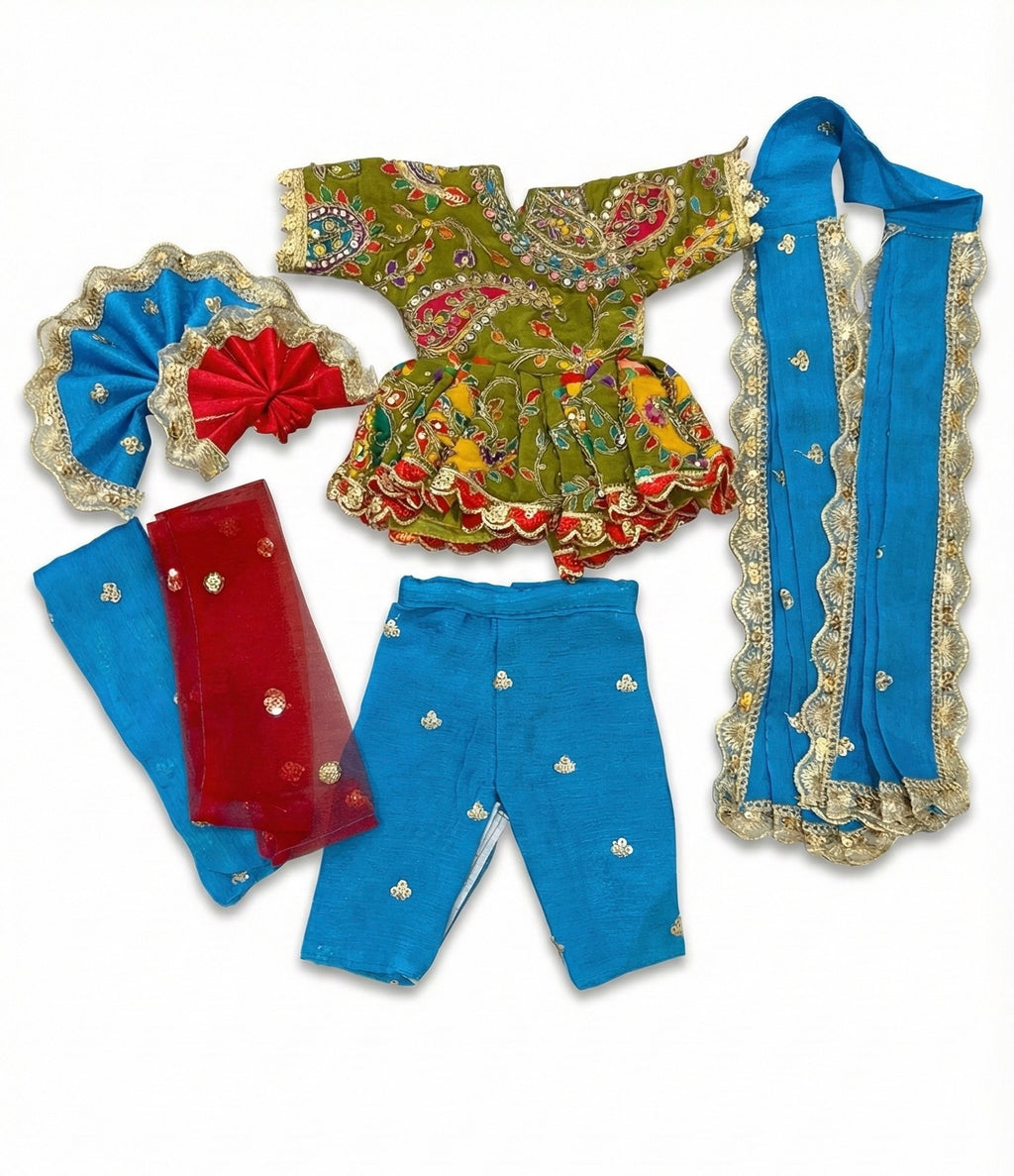 Phulkari Neel Gopi Poshak